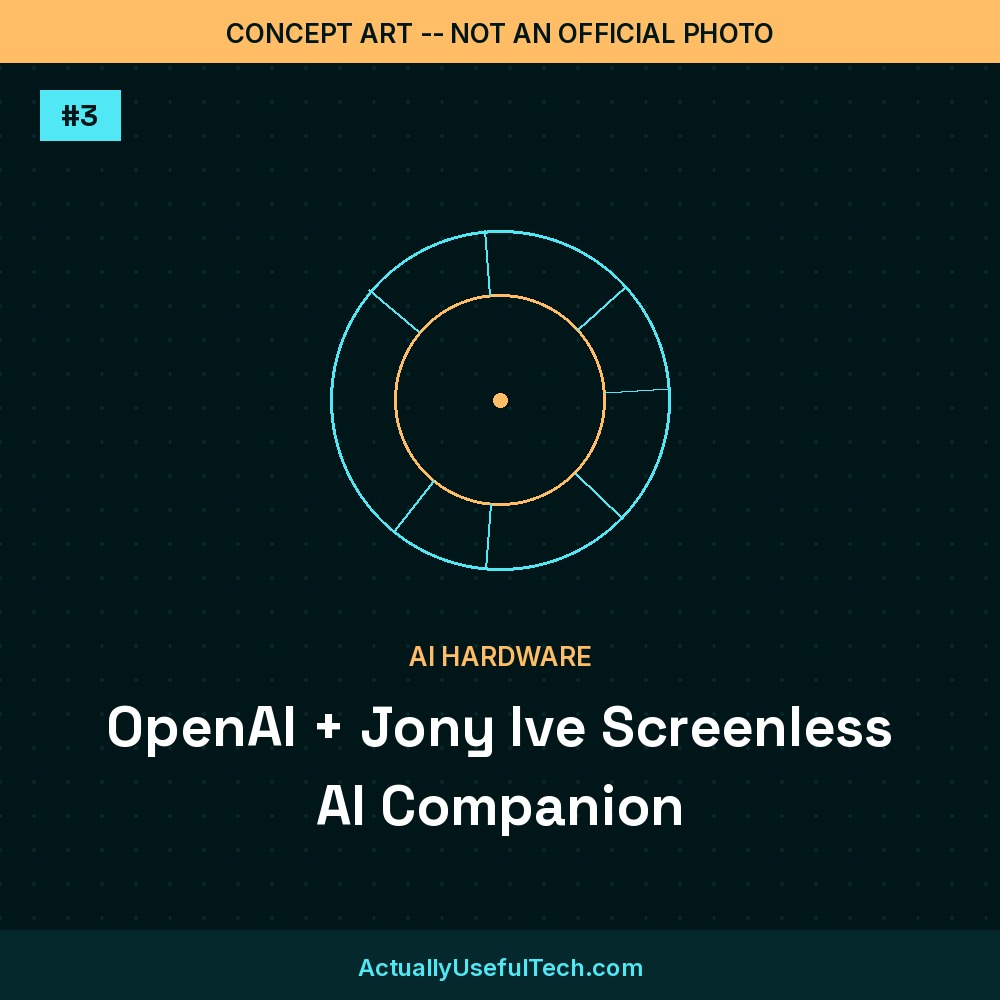 Concept art, not an official photo: OpenAI + Jony Ive Screenless AI Companion