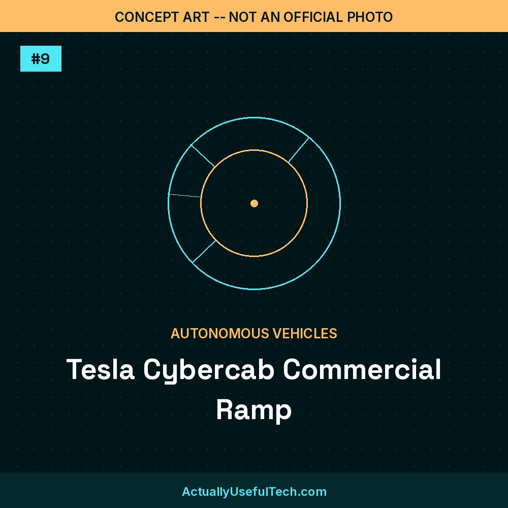 Concept art, not an official photo: Tesla Cybercab Commercial Ramp